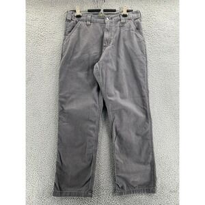 CARHARTT Pants Men 32x30 (32x29.5 Actual) Gray Work Relaxed Fit Canvas‎